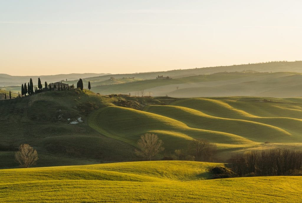 tuscany, hills, landscape