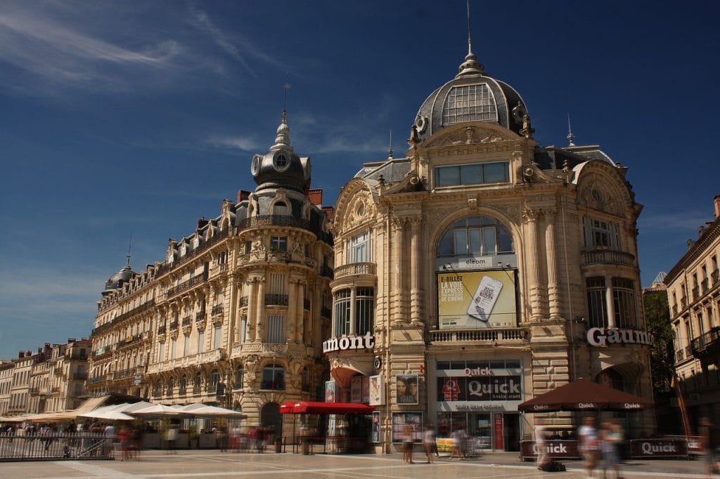 Montpellier, comedy square, France