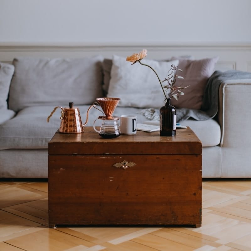 Herbruikbare houten schaakdoos